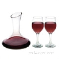 Decantador de copa transparente personalizado para vino o whisky
